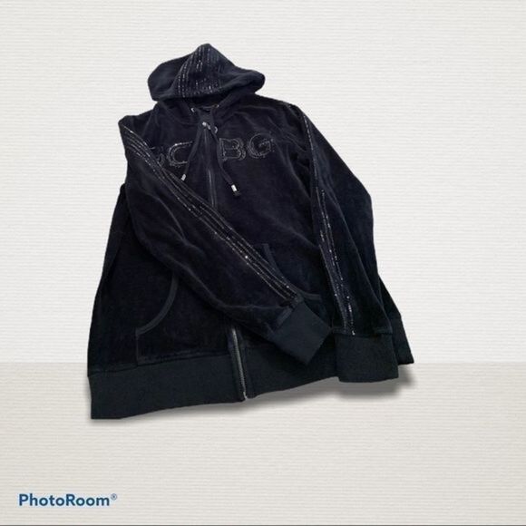 BCBG Maxazria Velour Embellished track suit Y2K - Picture 8 of 9